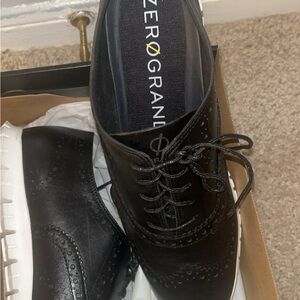 Cole Haan Black Zerogrand Oxford Shoes